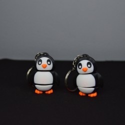 3D Hareketli Eklemli Ayakta Sevimli Penguen Çanta Süsü ve Anahtarlık