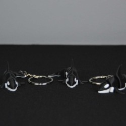 3D Hareketli Eklemli Orka Balina Anahtarlık