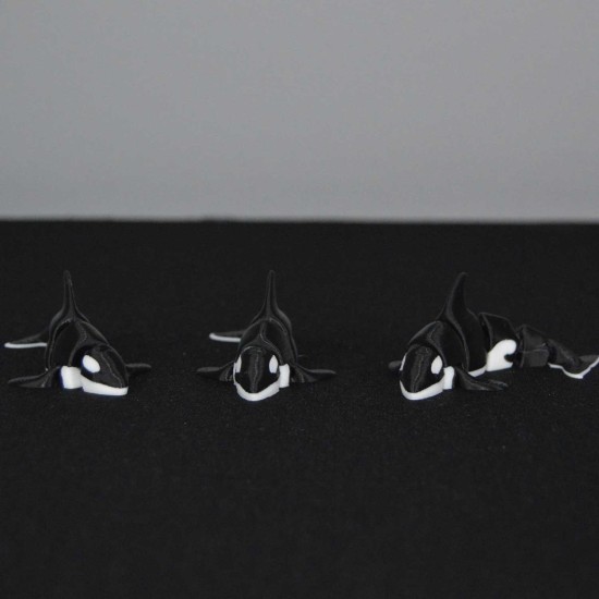 3D Hareketli Eklemli Orka Balina Küçük Dekoratif Figür ve Süs