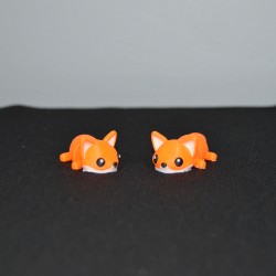 3D Hareketli Eklemli Sevimli Tilki Küçük Dekoratif Figür ve Süs