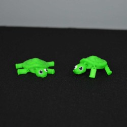 3D Hareketli Eklemli Yeşil Tosbağa Kaplumbağa Küçük Dekoratif Figür ve Süs