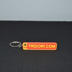 3D Kişiye Özel Sarı Kırmızı İsimli Çanta Süsü ve Anahtarlık