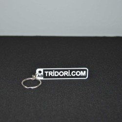 3D Kişiye Özel Siyah Beyaz İsimli Çanta Süsü ve Anahtarlık