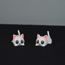 3D Oturan Sevimli Kedi Küçük Dekoratif Figür ve Süs