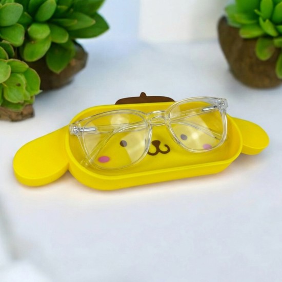 Dekoratif Sevimli Ressam Köpek (Pompompurin) Gözlük Tutucu - Eğlenceli Masaüstü Organizer