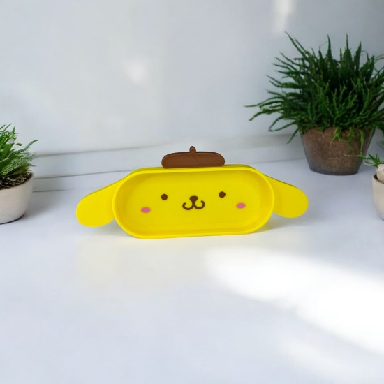 Dekoratif Sevimli Ressam Köpek (Pompompurin) Gözlük Tutucu - Eğlenceli Masaüstü Organizer