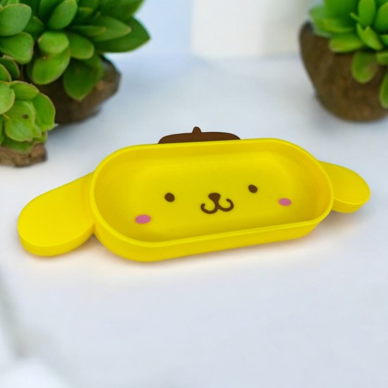 Dekoratif Sevimli Ressam Köpek (Pompompurin) Gözlük Tutucu - Eğlenceli Masaüstü Organizer