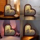 LED Işıklı Kalp Gölge Kutusu (Shadow Box) - Romantik Gece Lambası ve Masa Dekoru